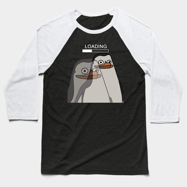 Loading. Penguin. Baseball T-Shirt by AnnVas